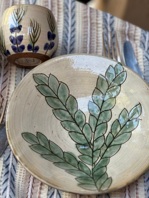 Assiette x 2- Eucalyptus – Image 2