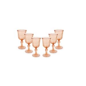 Verres x 8 - Vague rose